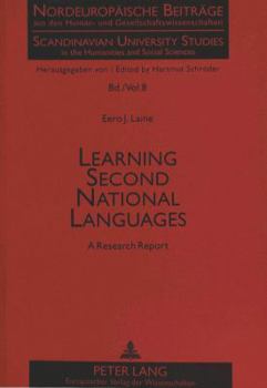 Paperback Learning Second National Languages: A Research Report Book