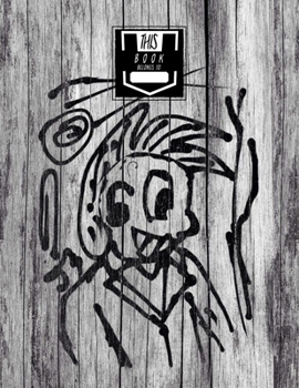 Paperback Sketchbook: Wood Graffiti - Unlined Paper - Sketchbook - Scrapbook, Large Notebook Book