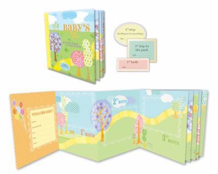 Hardcover Baby's First Year Milestone Journal and Nursery Banner [With Stickers] Book