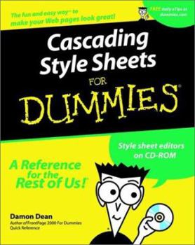 Paperback Cascading Sheets for Dummies [With CDROM with Sample Pages and Code] Book