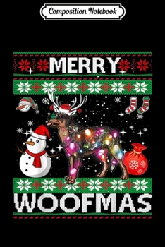 Composition Notebook: Australian Cattle Dog Merry Woofmas Christmas  Journal/Notebook Blank Lined Ruled 6x9 100 Pages