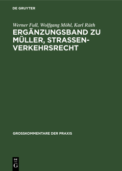 Hardcover Ergänzungsband Zu Müller, Straßenverkehrsrecht [German] Book