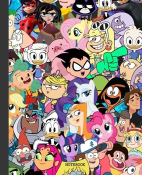 Notebook: Looney Tunes Cartoon Soft Glossy Cover Graph Paper Pages Book 7.5 x 9.25 Inches 110 Pages