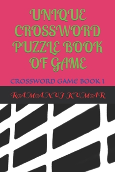 Paperback Unique Crossword Puzzle Book of Game: Crossword Game Book