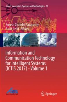 Paperback Information and Communication Technology for Intelligent Systems (Ictis 2017) - Volume 1 Book