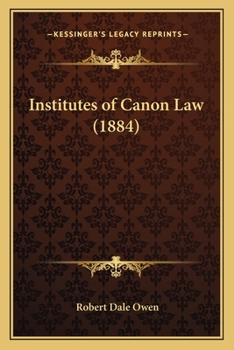 Paperback Institutes of Canon Law (1884) Book