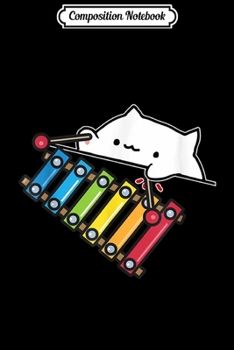 Paperback Composition Notebook: Bongo Cat Playing marimba cute Gamer meme gift Journal/Notebook Blank Lined Ruled 6x9 100 Pages Book