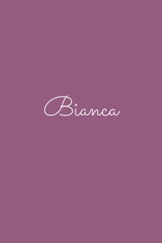 Bianca: notebook with the name on the cover, elegant, discreet, official notebook for notes, dot grid notebook,