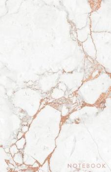 Notebook : Beautiful Marble and Rose Gold Filled Cracks 5. 5 X 8. 5 - A5 Size
