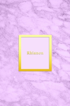 Rhianon: Custom diary dot grid for girls | Cute personalised gold and marble diaries for women | Sentimental keepsake note book journal | Light pink female cover