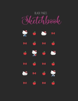 Black Paper SketchBook: Gingerbread Running Team Funny Gingerbread Christmas Designed BLACK PAPER Sketch Book for Drawing Sketching and Writing With ... Workout Marble Size Kawaii Kitty 8.5inx11in