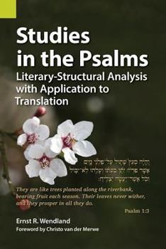 Paperback Studies in the Psalms: Literary-Structural Analysis with Application to Translation Book