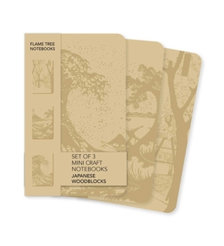Japanese Woodblocks Set of 3 Mini Craft Notebooks (Mini Craft Notebook Collections)