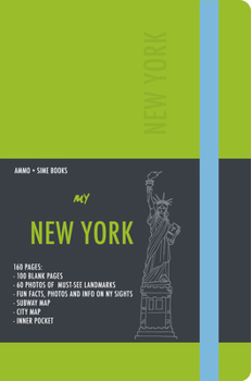 Hardcover New York Visual Notebook: Crisp Apple Green Book