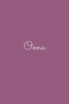 Oona: notebook with the name on the cover, elegant, discreet, official notebook for notes, dot grid notebook,