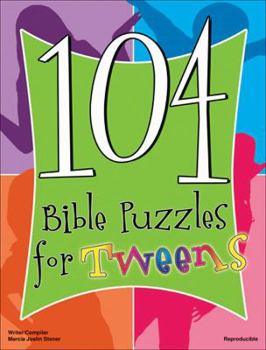 Paperback 104 Bible Puzzles for Tweens Book