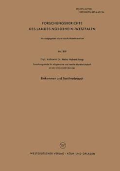 Paperback Einkommen Und Textilverbrauch [German] Book