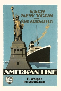 Paperback Vintage Journal Ship and Statue of Liberty Book