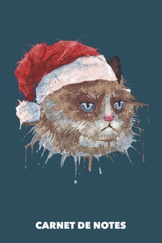 Carnet de Notes: Chaton de Santa DIN A5 ligné - 120 pages pour propriétaires de chats (French Edition)