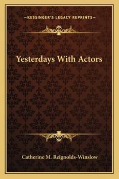 Paperback Yesterdays With Actors Book