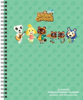Calendar Animal Crossing: New Horizons 16-Month September 2023-December 2024 Weekly/Monthly Planner Book