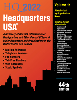 Hardcover Headquarters USA 2022 44th Ed Book