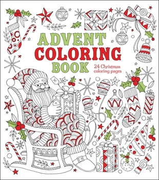 Paperback Advent Coloring Book: 24 Christmas Coloring Pages Book