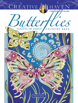 Paperback Creative Haven Butterflies Flights of Fancy Coloring Book