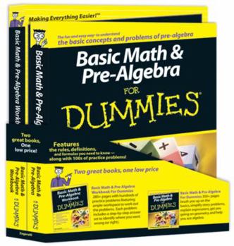 Paperback Basic Math and Pre-Algebra for Dummies Education Bundle [With Workbook] Book