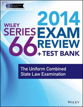 Paperback Wiley Series 66 Exam Review 2014 + Test Bank: The Uniform Combined State Law Examination Book