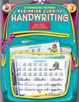 Paperback Beginning Cursive Handwriting, Grade 3 Book