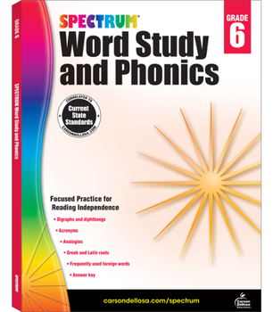 Paperback Spectrum Word Study and Phonics, Grade 6: Volume 85 Book