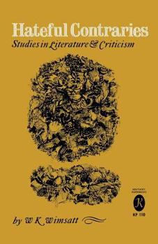 Paperback Hateful Contraries: Studies in Literature and Criticism Book