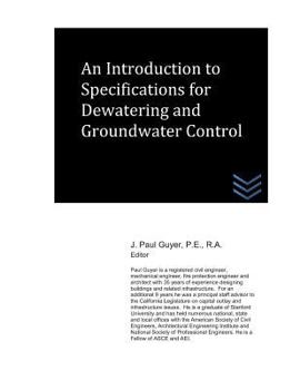 Paperback An Introduction to Specifications for Dewatering and Groundwater Control Book
