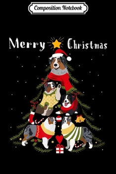 Composition Notebook: Australian Shepherd Aussie Christmas Tree Xmas Dog Lover  Journal/Notebook Blank Lined Ruled 6x9 100 Pages