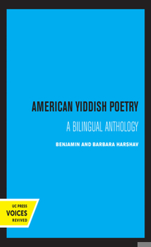 Hardcover American Yiddish Poetry: A Bilingual Anthology Book
