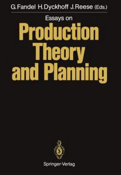 Paperback Essays on Production Theory and Planning Book