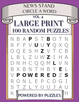 Paperback News Stand Circle a Word Vol.4: Large Print 100 Random Puzzles [Large Print] Book