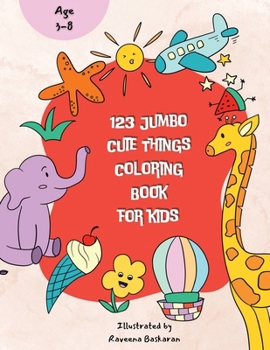 Paperback 123 Jumbo Cute Things Coloring Book