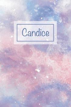 Candice: First Name Personalized Notebook, College Ruled (Lined) Journal, Cute Pastel Notepad with Marble Pattern for Girls, Teens and Women