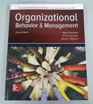 Paperback Organizational Behavior and Management Book
