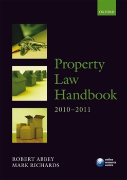 Paperback Property Law Handbook 2010-2011 Book