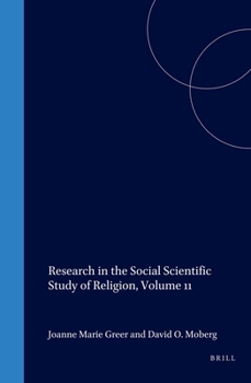 Hardcover Research in the Social Scientific Study of Religion, Volume 11 Book