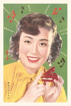 Paperback Vintage Journal Japanese Woman with Tiny Piano Book