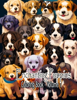 Paperback Enchanting Puppies Coloring Book: Volume 1 Book