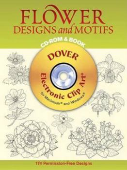 Paperback Flower Designs and Motifs [With CDROM] Book