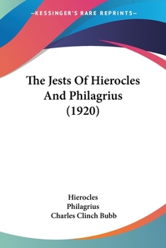 Paperback The Jests Of Hierocles And Philagrius (1920) Book