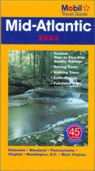 Turtleback Mobil Travel Guide Mid-Atlantic 2003 Book