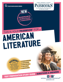 Paperback American Literature (Q-6): Passbooks Study Guide Volume 6 Book
