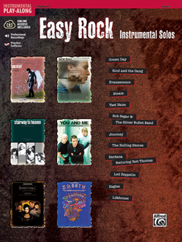 Paperback Easy Rock Instrumental Solos, Level 1: Trumpet, Book & Online Audio/Software [With CD (Audio)] Book